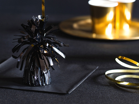 Ciężarek do balonów, foliowy, czarny