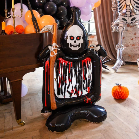 Balon foliowy stojący Śmierć z kosą Halloween 160cm