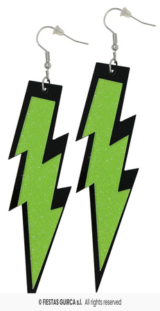 Neonowy zestaw akcesoriów „Disco 80s”, 5 szt., zielony