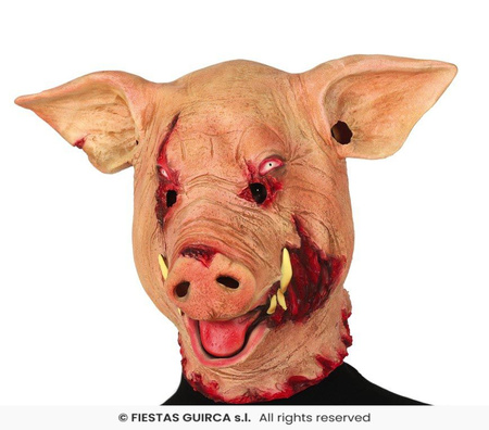 Maska lateksowa "Świnia z horroru"