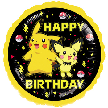 Balon foliowy 18", Pokemom "Happy Birthday"