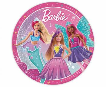 Talerzyki papierowe Barbie Fantasy Next Generation Mattel, 23cm, 8 szt.