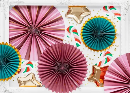 Rozety dekoracyjne, burgund, 26-43 cm