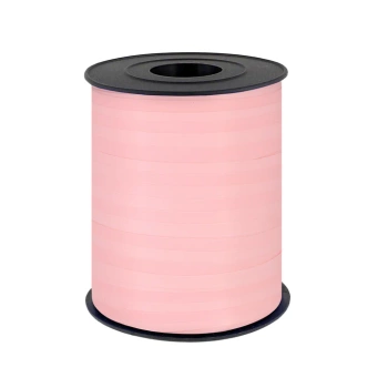 Wstążka plastikowa, różowa pastelowa, 225m