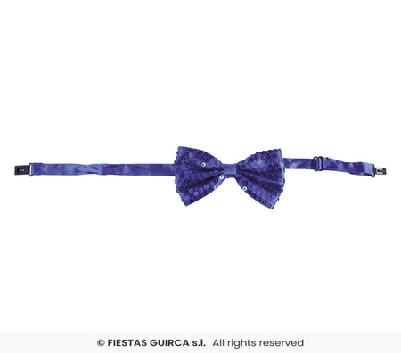 Granatowa Muszka cekinowa