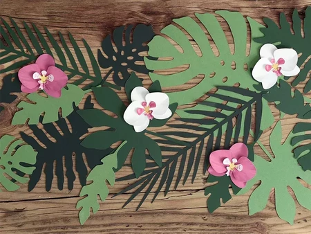 Dekoracje Aloha - Liście tropikalne, mix