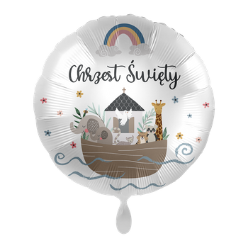 Balon foliowy 18" Baptize ark - Chrzest Święty