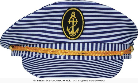 Czapka Kapitana w paski, dla dorosłych