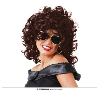 Peruka kręcone brązowe włosy, damska