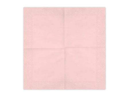 Serwetki papierowe, jasny różowy, 33x33cm