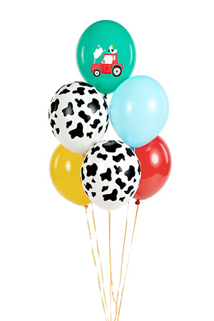 Balony 30 cm, Farma, 6 szt