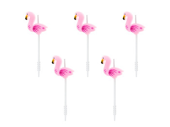 Świeczki urodzinowe Flamingi, 3cm