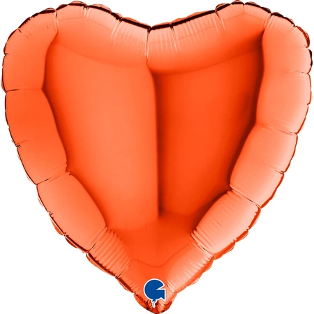 Balon Grabo Serce Pomarańczowe 18" - 46 cm