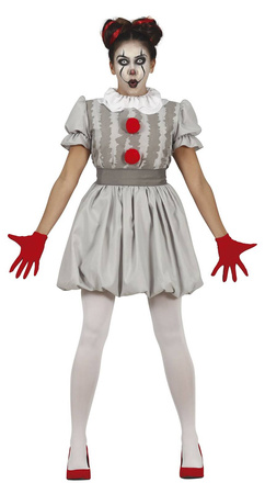 Strój Szary Klaun, damski, rozm. M
