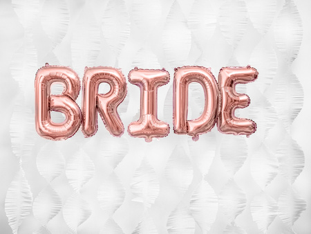 Balon foliowy Litera ''I'', 35cm, różowe złoto