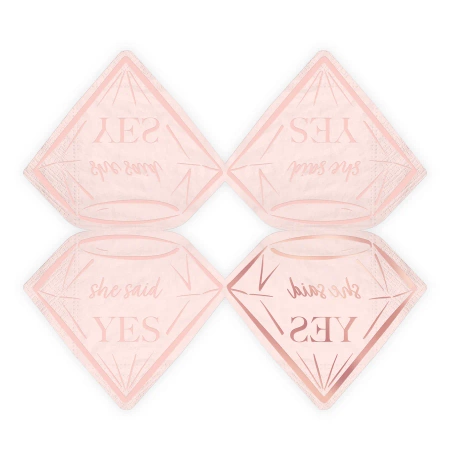 Serwetki Bride to be rose gold 10 szt.