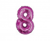 Balon foliowy "Cyfra 8", różowa, 35 cm