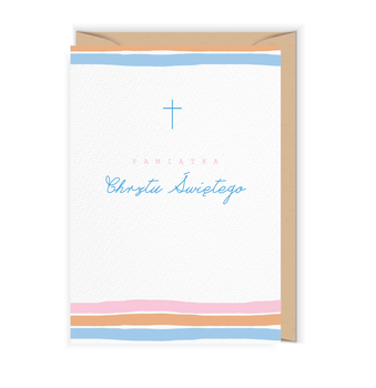 Pamiątka Chrztu Świętego w paski