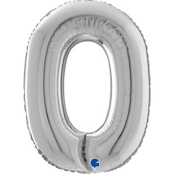 Balon Grabo 26'' Litera O srebrna , 66cm