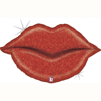 Balon foliowy Lips Holographic 39" - 99 cm