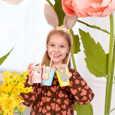 Kubek Wielkanoc zajączki 220 ml DIY mix 6 szt.