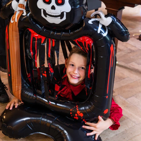 Balon foliowy stojący Śmierć z kosą Halloween 160cm