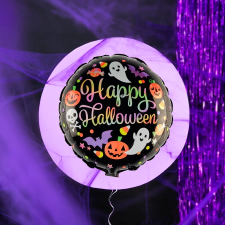 Balon foliowy Happy Halloween dynie i spółka 45cm