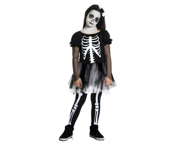 Strój dla dzieci Dziewczyna Kościotrup (sukienka), rozm. 110/120 cm