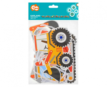 Girlanda papierowa Plac Budowy, dł. 360 cm