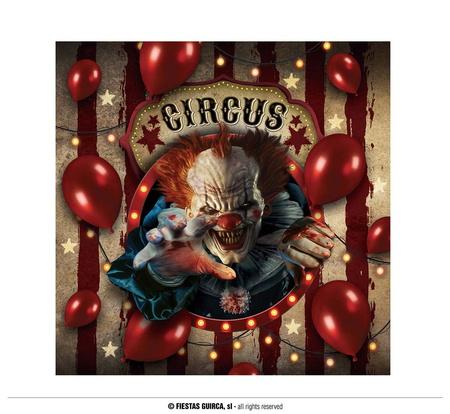 Serwetki papierowe "Upiorny Klaun", 12 szt.