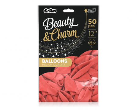 Balony Beauty&Charm, pastelowe koralowe 12"/ 50 szt.