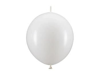 Balony z łącznikiem, 33 cm, biały