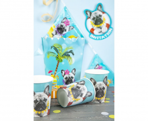 Zaproszenia z kopertami "Hawajskie Party", 6 szt.