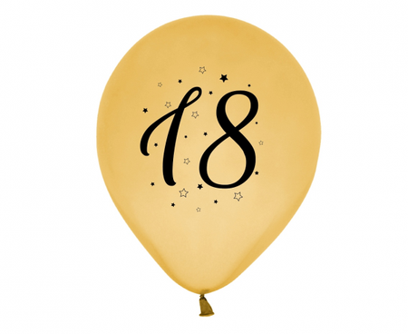 Balony 18, złote, 12"/ 5 szt.