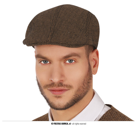 Beret angielski, brązowy 