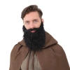 Sztuczna broda z wąsami czarna