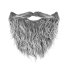 Sztuczna broda z wąsami siwa