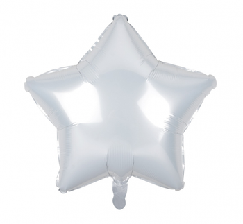 Balon foliowy "Gwiazda", biała, 19"