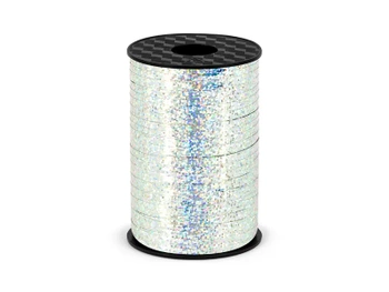 Wstążka plastikowa, srebrny, 5mm/225m