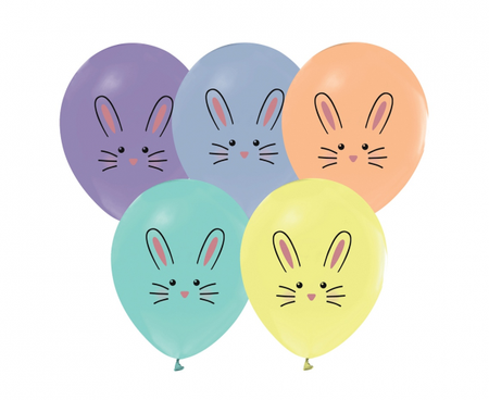 Balony Króliczki, 12"/ 5 szt.