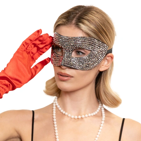Maska z cyrkoniami srebrnymi
