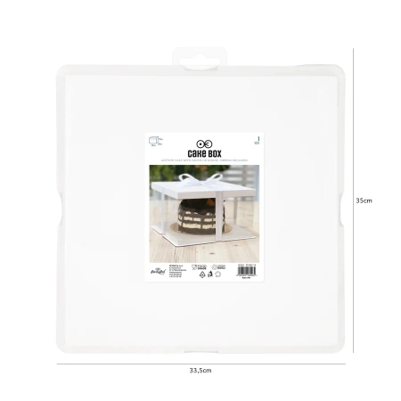 Pudełko na ciasto ze wstążką 30 x 30 x 15 cm 1 szt.