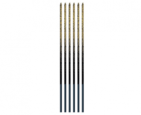 Świeczki B&C Ombre, złoty brokat, 3x3x170mm, 6 szt.