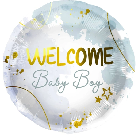 Balon foliowy 18'' -  Welcome Baby Boy