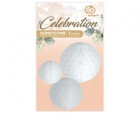 Rozeta dekoracyjna W&C 3 kule,białe