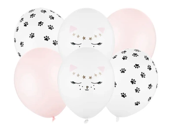 Balony 30cm, Kotek, mix