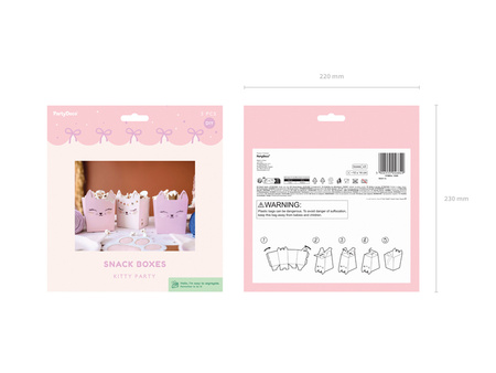 Pudełka na przekąski Kotki, mix