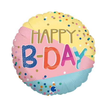 Balon Grabo Funky Dots B-Day 18" - 46 cm