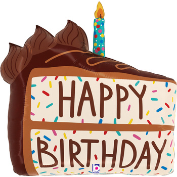 Balon foliowy Grabo 28'', BDay Chocolate Cake Slice