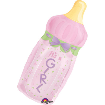 Balon foliowy Baby Bottle Girl 79x33 cm